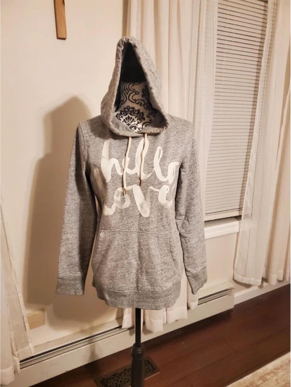 Vintage L.O.G.G. Hello Love Gray Hoodie